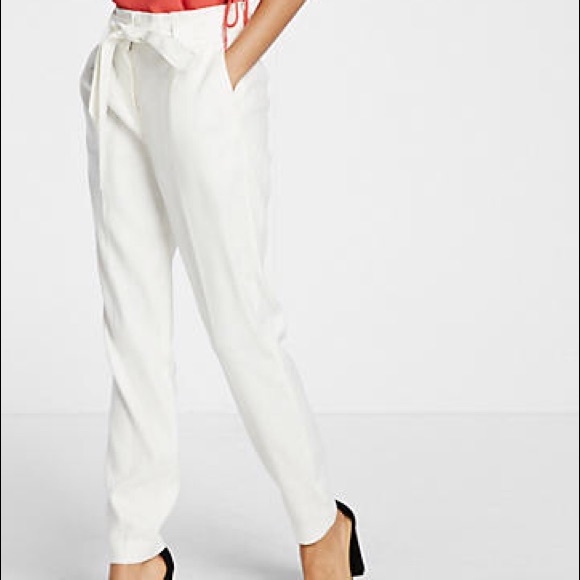 Pants \u0026 Jumpsuits | Express White Linen 